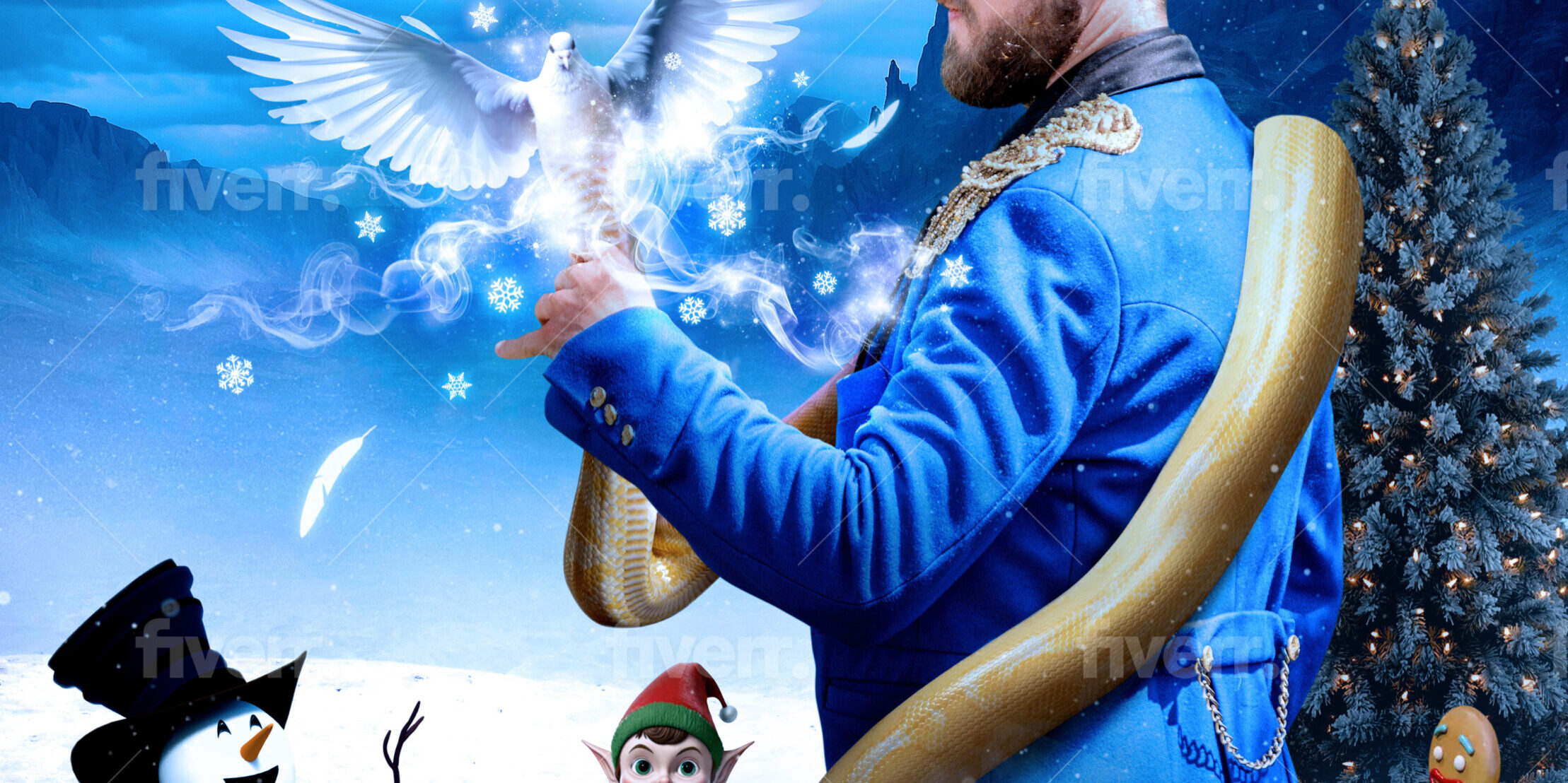 magic Ian performing his Holiday themed illusion show