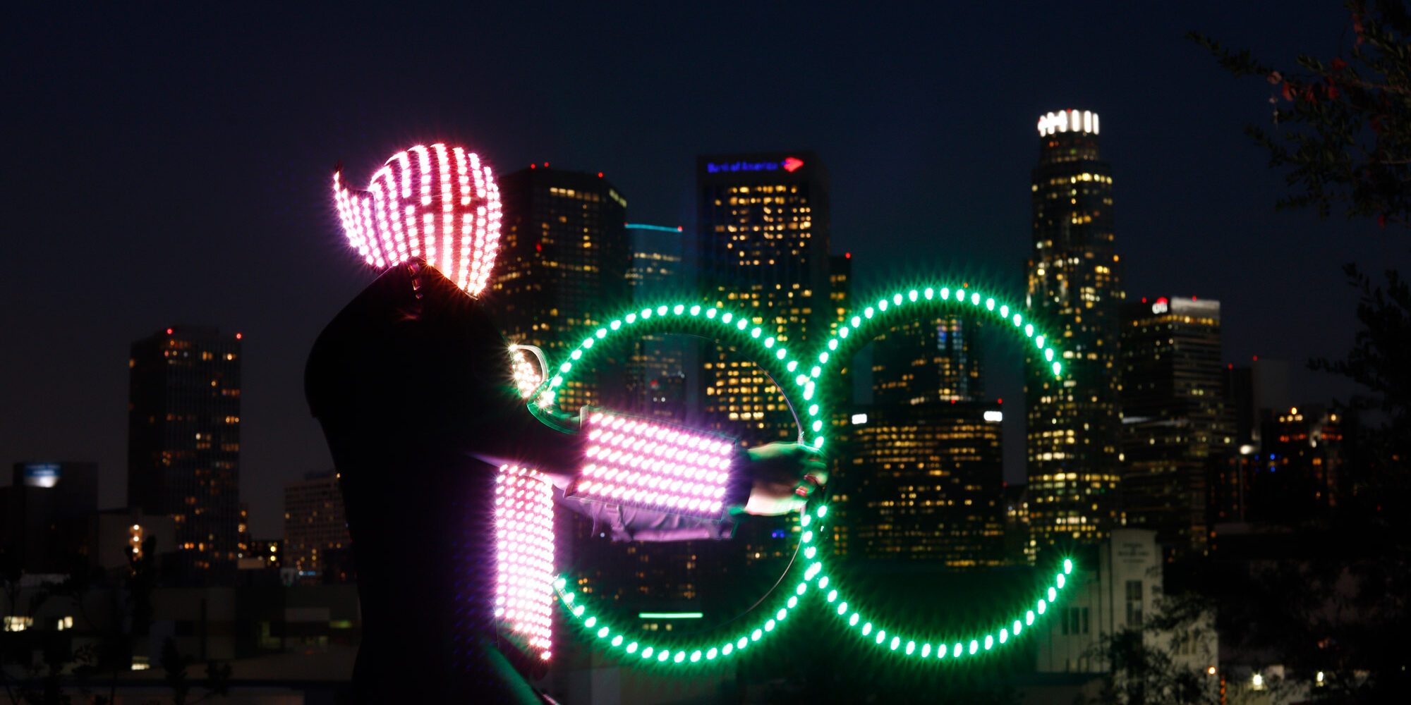 magic ian performing during the magic light show